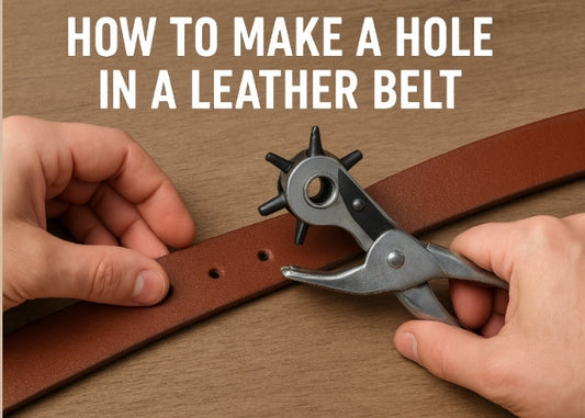 how to make a hole in a leather belt
