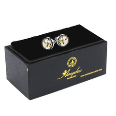 Men's Stainless Steel Functioning Movement Cufflinks with Box