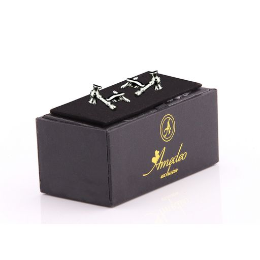 Silver Mens Stainless Steel Judge Cufflinks for Shirt with Box - Hand Crafted Perfect Gift