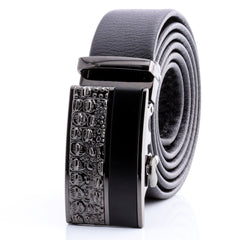 Amedeo Exclusive Silver Textured Automatic Ratchet Belt – No Holes needed Perfect Fit