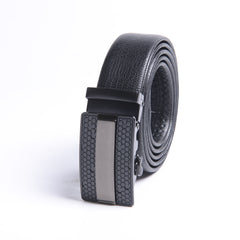 Amedeo Exclusive Men’s Gunmetal Black Ratchet Belt – Automatic No-Hole Buckle | Adjustable 26”–52”