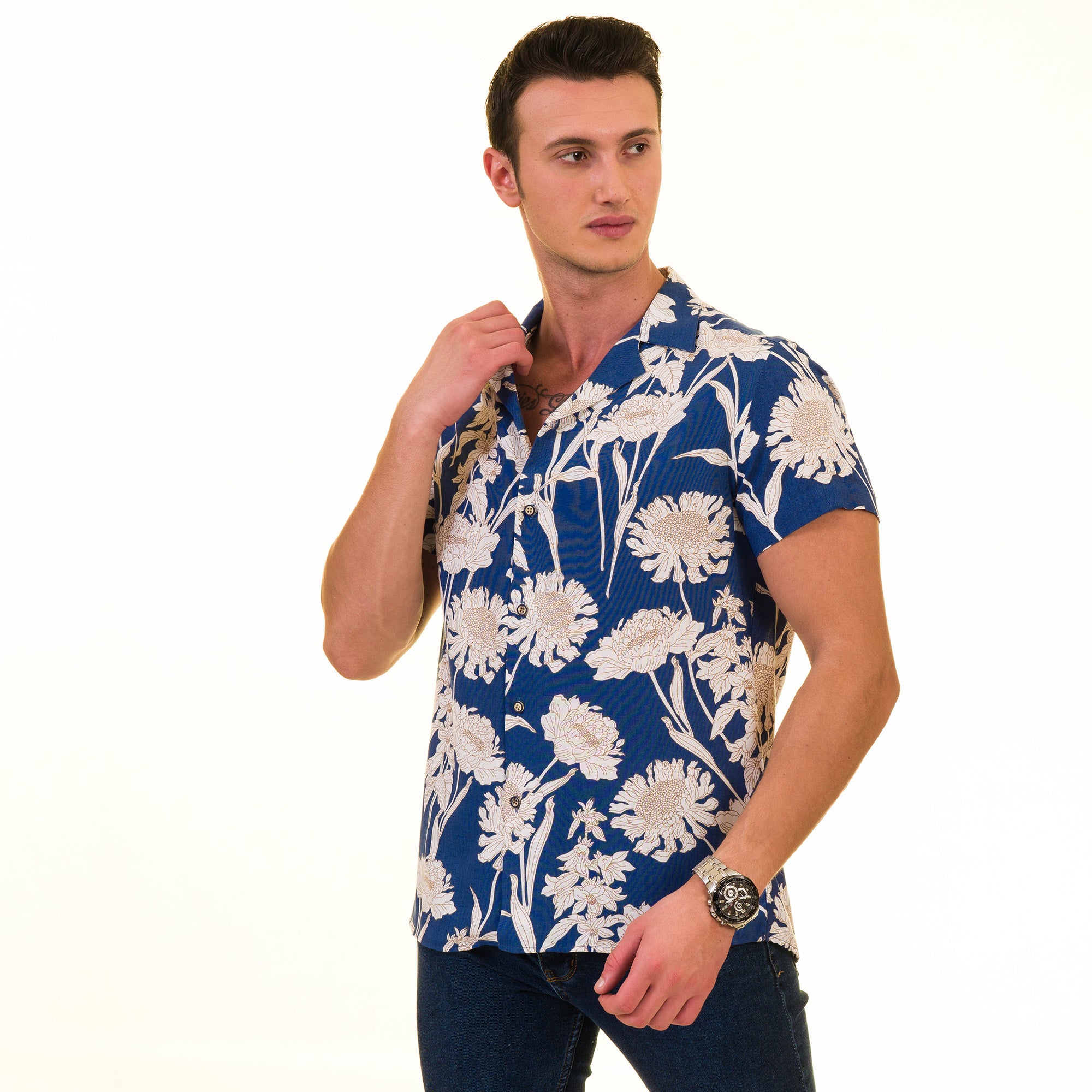 Multi Color European Made & Designed Hawaiian Summer Shirts For Men