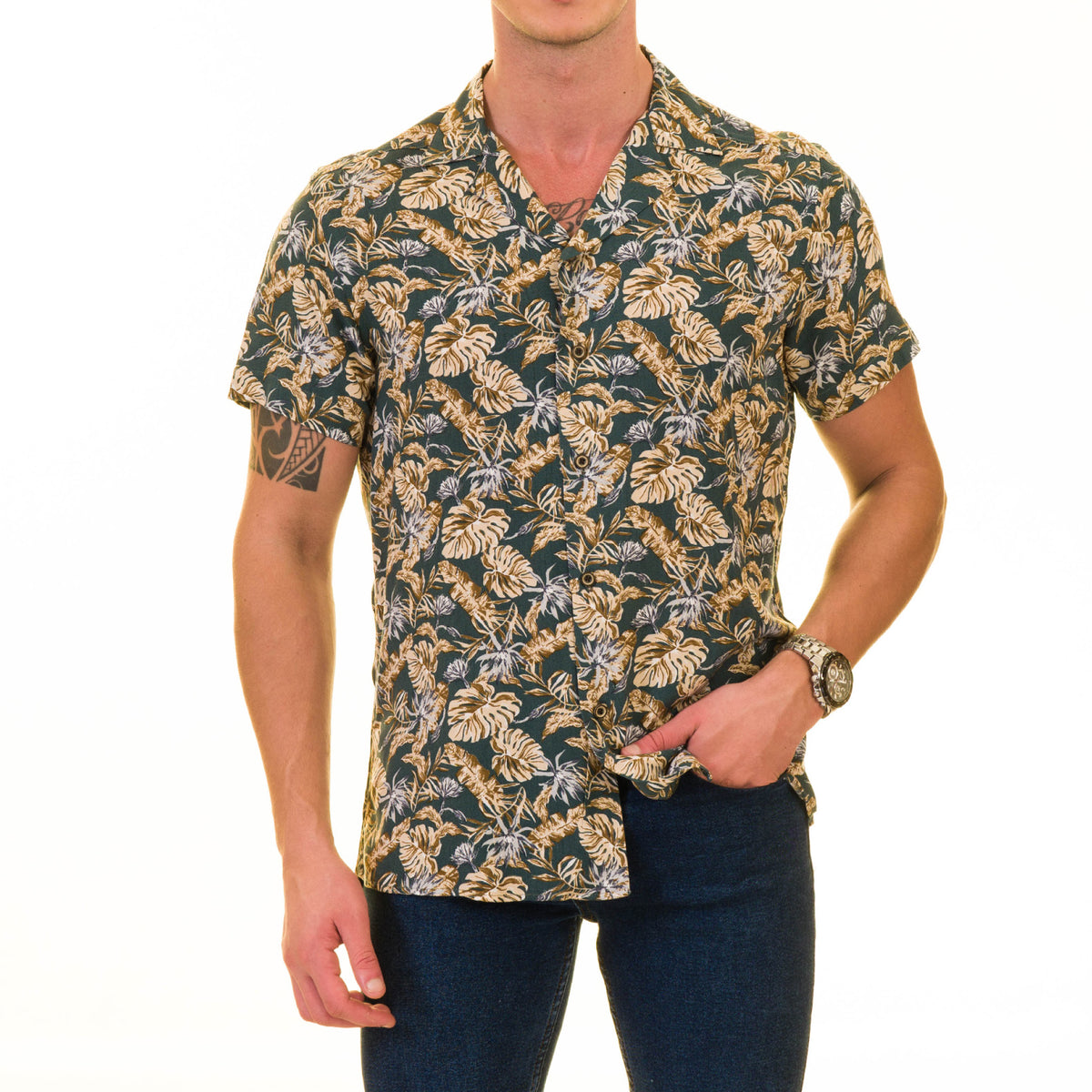 Multi Color European Made & Designed Hawaiian Summer Shirts For Men