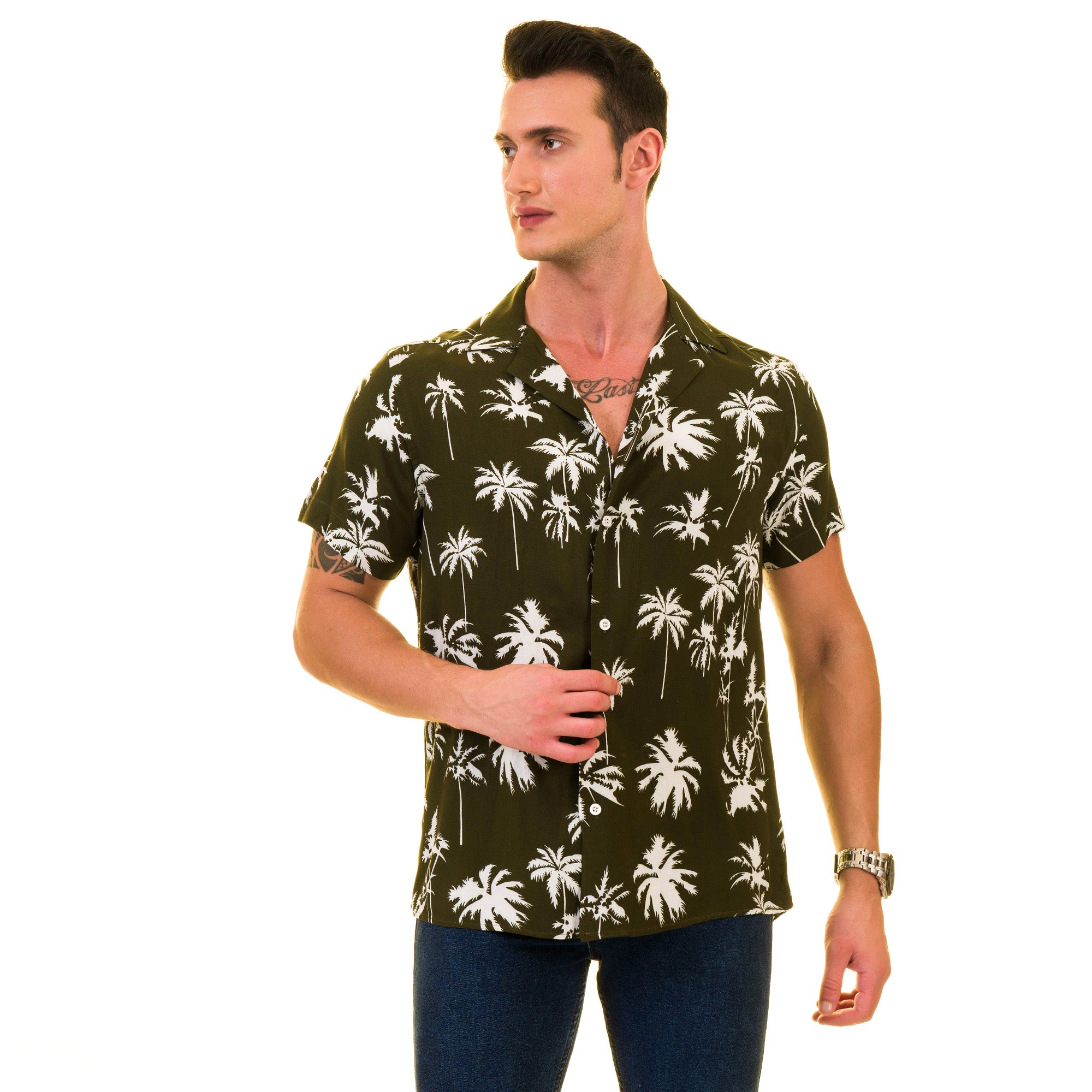 Multi Color European Made & Designed Hawaiian Summer Shirts For Men