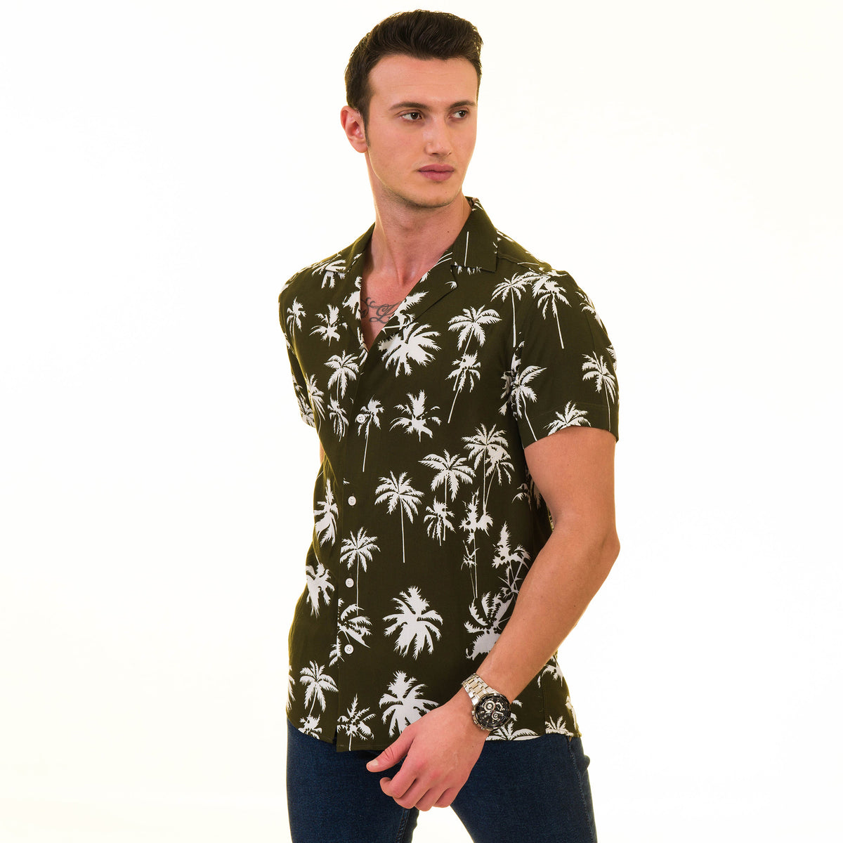 Multi Color European Made & Designed Hawaiian Summer Shirts For Men