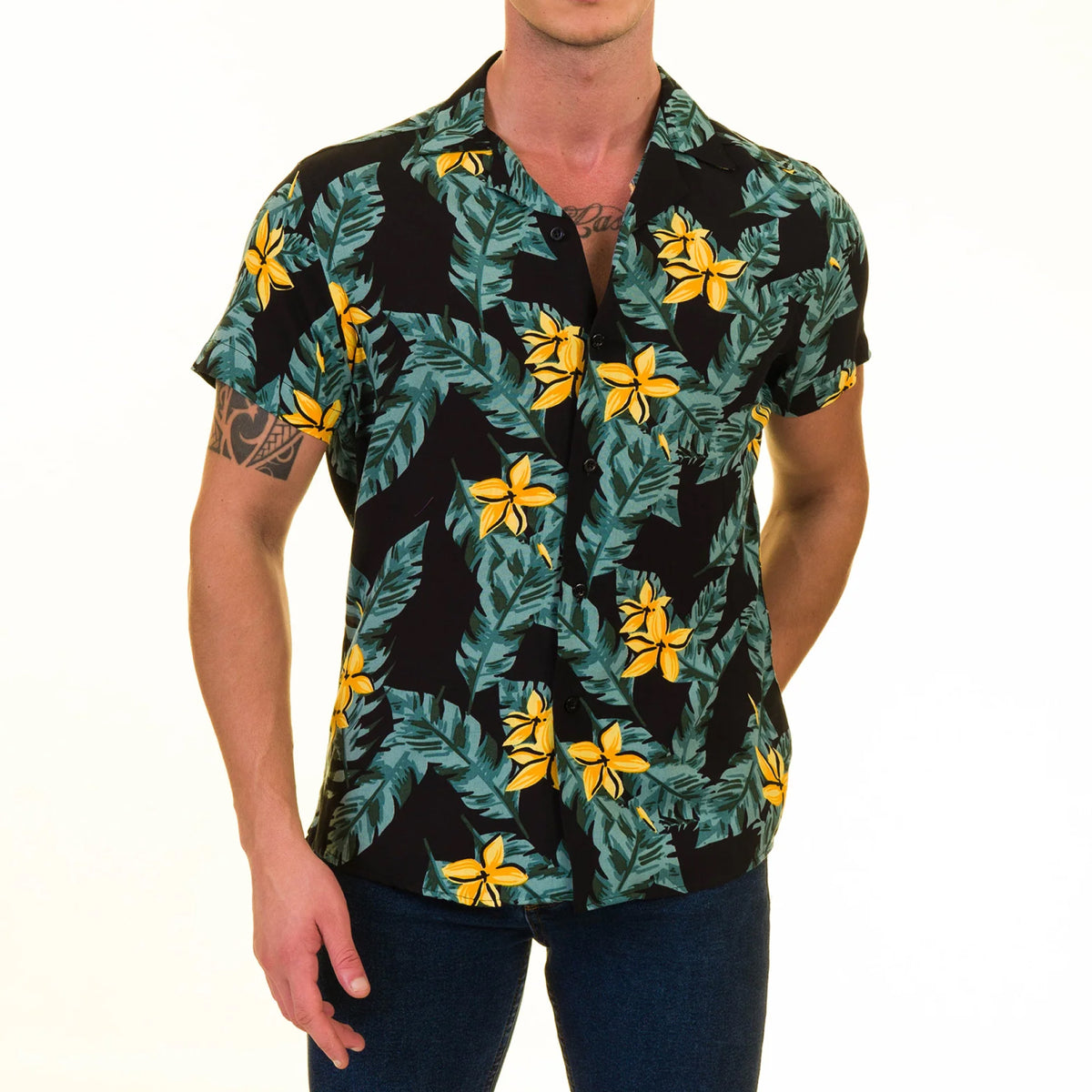 Multi Color European Made & Designed Hawaiian Summer Shirts For Men