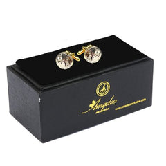 Silver & Gold Mens Stainless Steel Functioning Movement Cufflinks for Shirt with Box - Hand Crafted Perfect Gift
