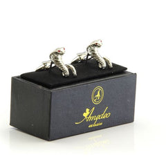 Silver Mens Stainless Steel Snakes Cufflinks for Shirt with Box - Hand Crafted Perfect Gift