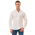 White Luxury Men's Tailor Fit Button Up European Made Linen Shirts