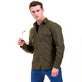 Solid Olive Green Mens Slim Fit Designer Dress Shirt - tailored Cotton Shirts for Work and Casual Wear
