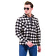Black White Check Mens Slim Fit Designer French Cuff Shirt - tailored Cotton Shirts for Work and Casual Wear