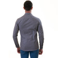 Black Oxford Men's Slim Fit Designer French Cuff Shirt - Tailored Cotton Shirts for Work and Casual Wear