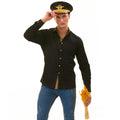 Black with inside Gold Men's Slim Fit Designer French Cuff Shirt - Tailored Cotton Shirts for Work and Casual Wear