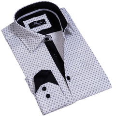 Light Blue Mens Slim Fit Designer Dress Shirt - Tailored Cotton Shirts For Work And Casual