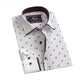 White Purple Mens Slim Fit Designer Dress Shirt - tailored Cotton Shirts for Work and Casual Wear - Amedeo Exclusive