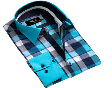Mens Slim Fit Designer Dress Shirt - tailored Cotton Shirts for Work and Casual Wear