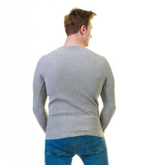 Dark Grey European Wool Luxury Zippered With Sweater Jacket Warm Winter Tailor Fit