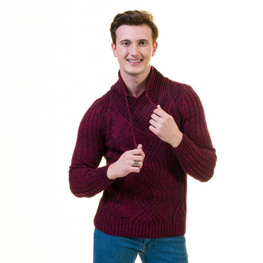 Maroon Hoodie European Wool Luxury Zippered With Sweater Jacket Warm Winter Tailor Fit