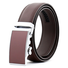 Amedeo Exclusive Men's Brown Belt Brown Buckle Leather - Amedeo Exclusive