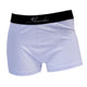 Solid White Mens Boxer Briefs - Cotton Underwear Trunk for Men - Amedeo Exclusive