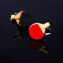 Men's Stainless Steel Colorful Table Tennis Cufflinks with Box - Amedeo Exclusive