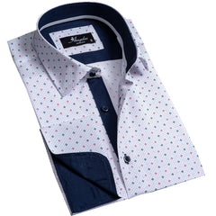 Off White Mens Slim Fit French Cuff Dress Shirts with Cufflink Holes - Casual and Formal - Amedeo Exclusive