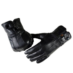 soft leather gloves full hand touchscreen cold weather men's women's - Amedeo Exclusive