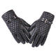 Black Unisex soft PU leather gloves Full Finger Texting Winter Lined Driving Gloves - Amedeo Exclusive