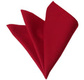 Men's Red Pocket Square Hanky Handkerchief - Amedeo Exclusive