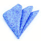 Men's Aqua Blue Paisley Pocket Square Hanky Handkerchief - Amedeo Exclusive