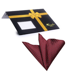 Men's Red Check Pocket Square Hanky Handkerchief - Amedeo Exclusive