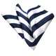 Men's Blue White Stripes Pocket Square Hanky Handkerchief - Amedeo Exclusive