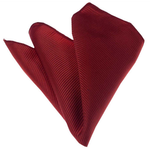 Men's Red Pocket Square Hanky Handkerchief - Amedeo Exclusive