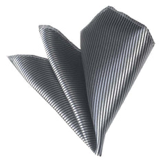 Men's Silver Pocket Square Hanky Handkerchief - Amedeo Exclusive