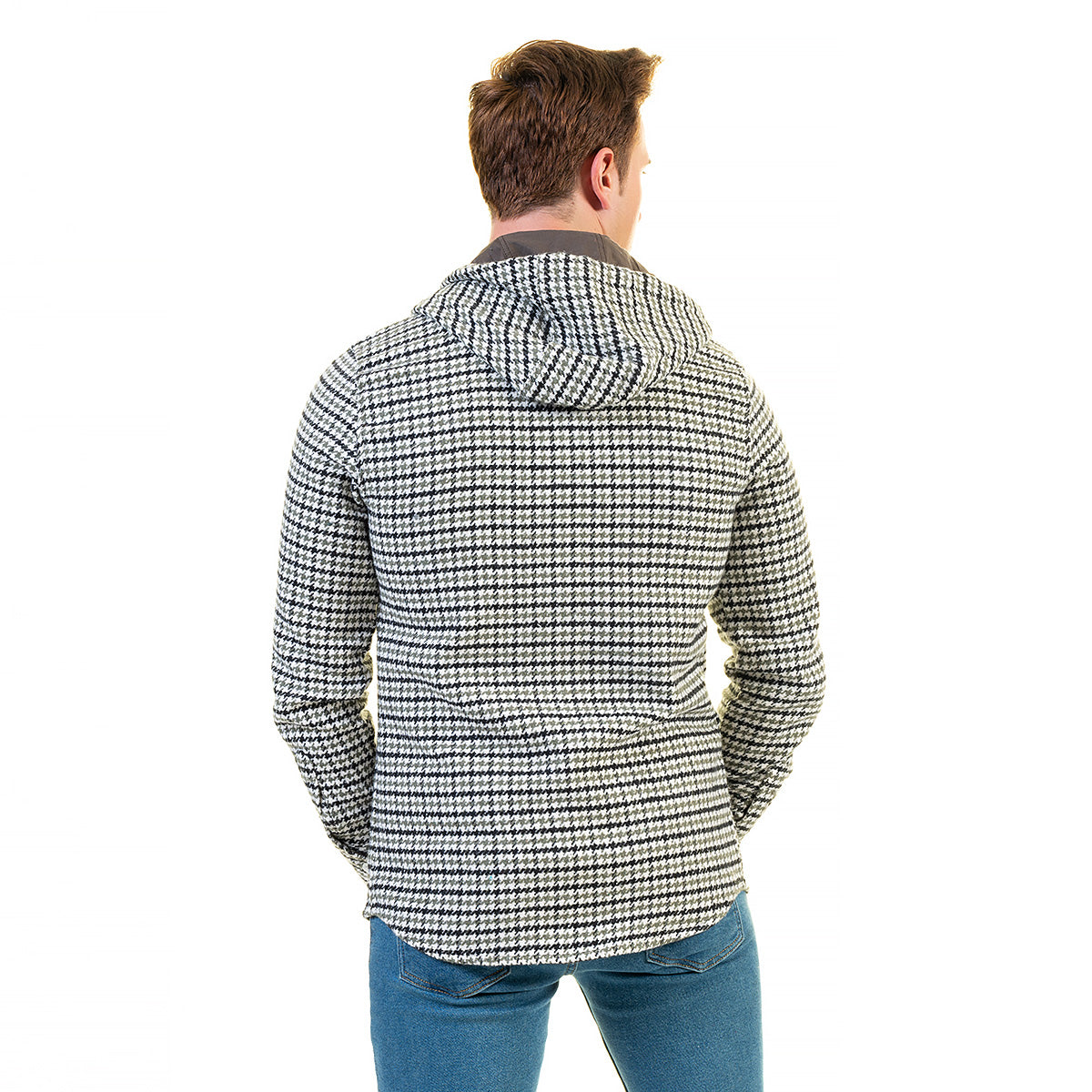 European Wool Luxury Zippered With Hoodie Sweater Jacket Warm Winter Tailor Fit