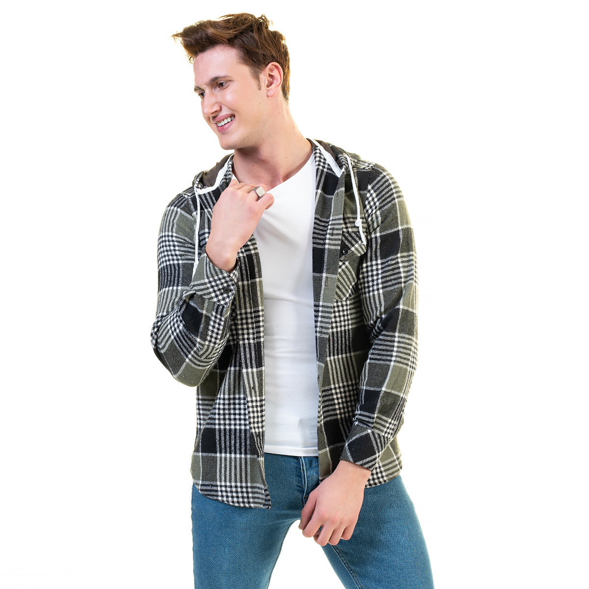 European Wool Luxury Zippered With Hoodie Sweater Jacket Warm Winter Tailor Fit