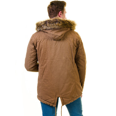 Men's European Brown Wool Coat Hooded Jacket Tailor fit Fine Luxury Quality Work and Casual