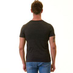 Smoke Gray European Made & Designed Premium Quality T-Shirt - Crew Neck Short Sleeve T-Shirts