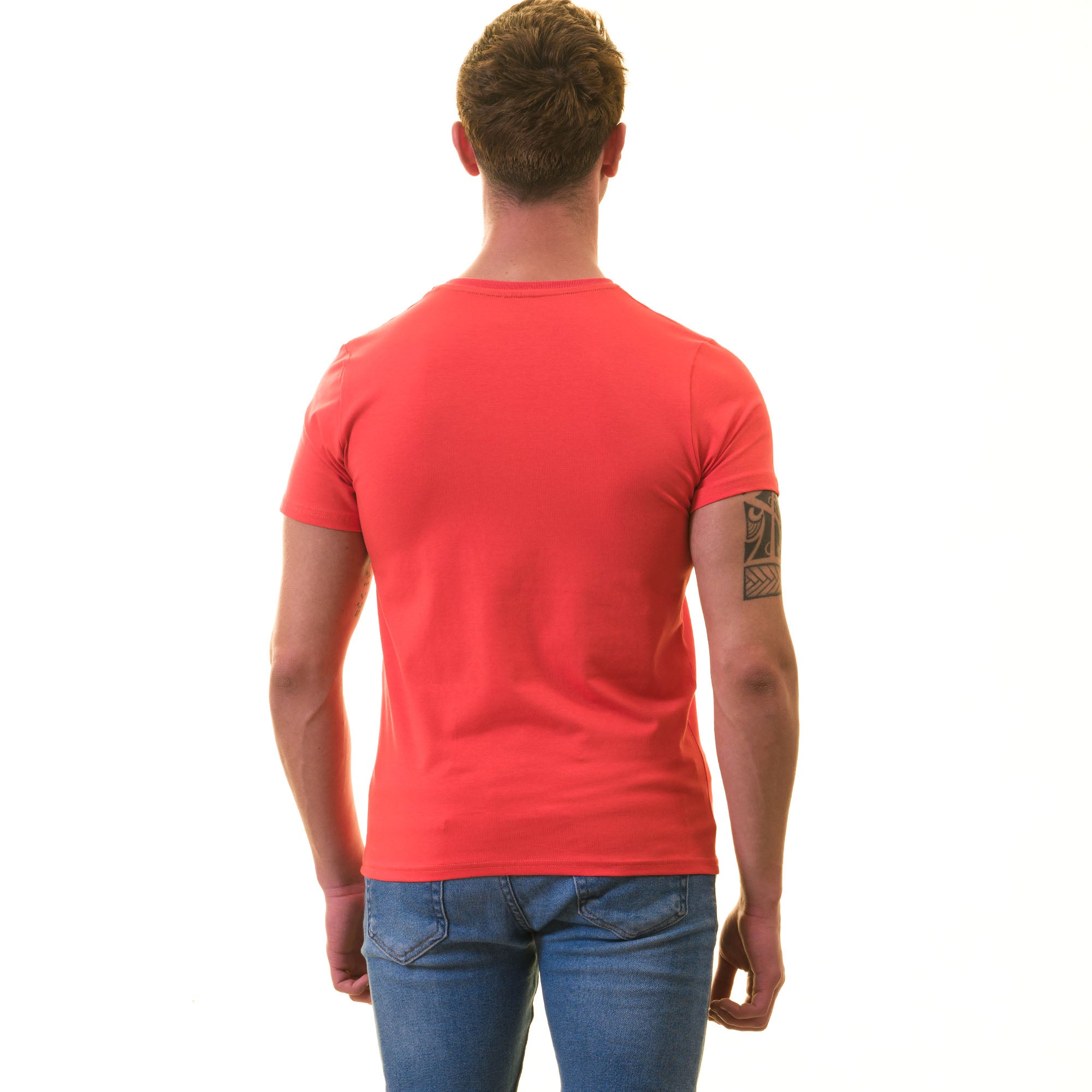 Orange European Made & Designed Premium Quality T-Shirt - Crew Neck Short Sleeve T-Shirts