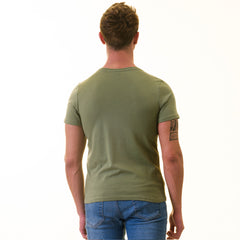 Khaki European Made & Designed Premium Quality T-Shirt - Crew Neck Short Sleeve T-Shirts