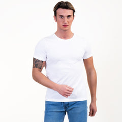 White European Made & Designed Premium Quality T-Shirt - Crew Neck Short Sleeve T-Shirts