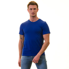 Royal Blue European Made & Designed Premium Quality T-Shirt - Crew Neck Short Sleeve T-Shirts