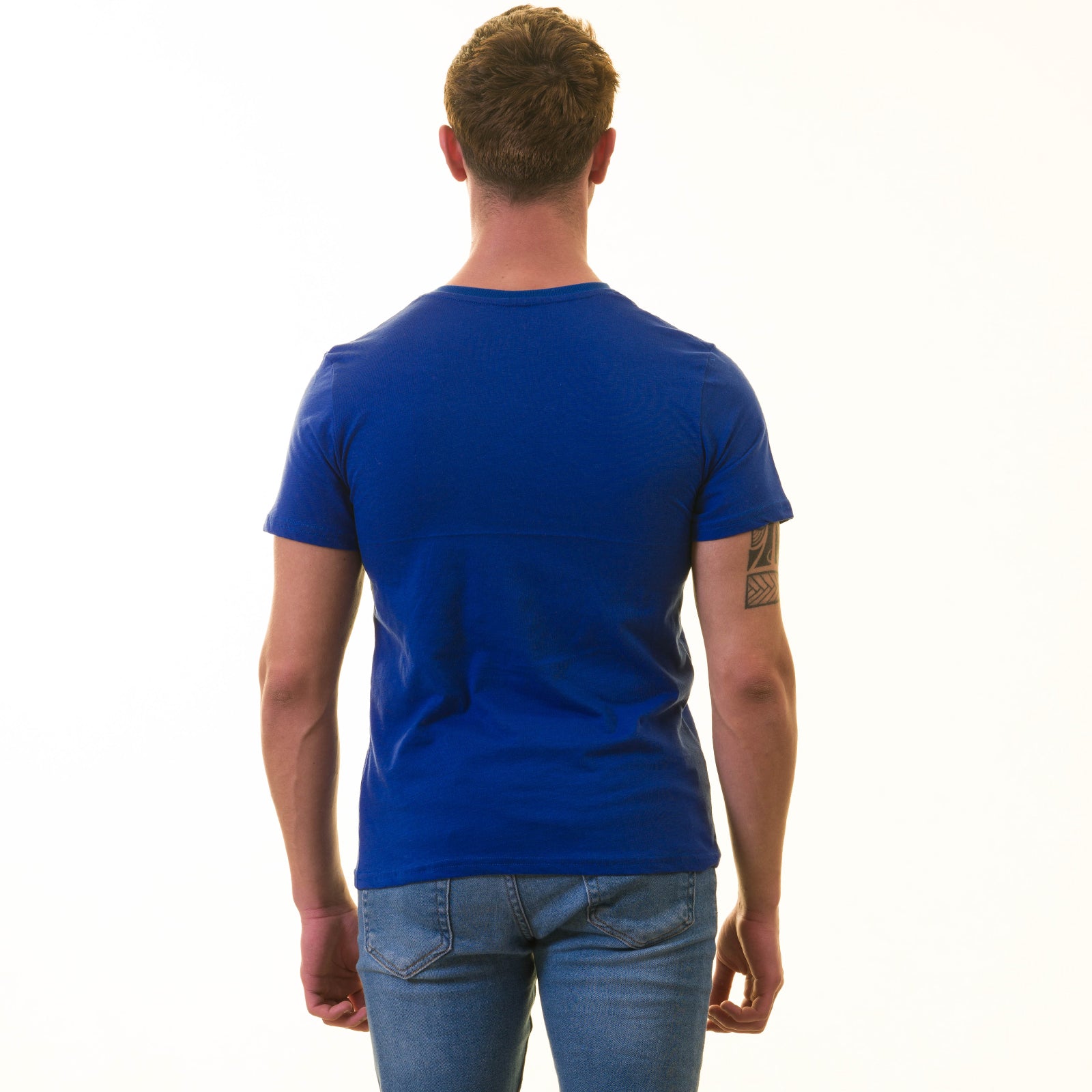 Royal Blue European Made & Designed Premium Quality T-Shirt - Crew Neck Short Sleeve T-Shirts