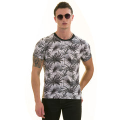 Black Gray Hawaiian European Made Premium Quality T-Shirt - Crew Neck Short Sleeve T-Shirts