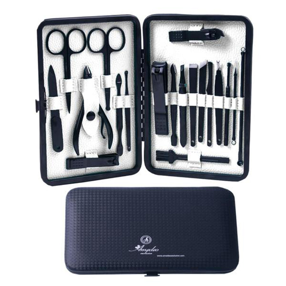 Unisex Stainless Steel 19 Piece Sets Manicure & Pedicure Set - Amedeo Exclusive