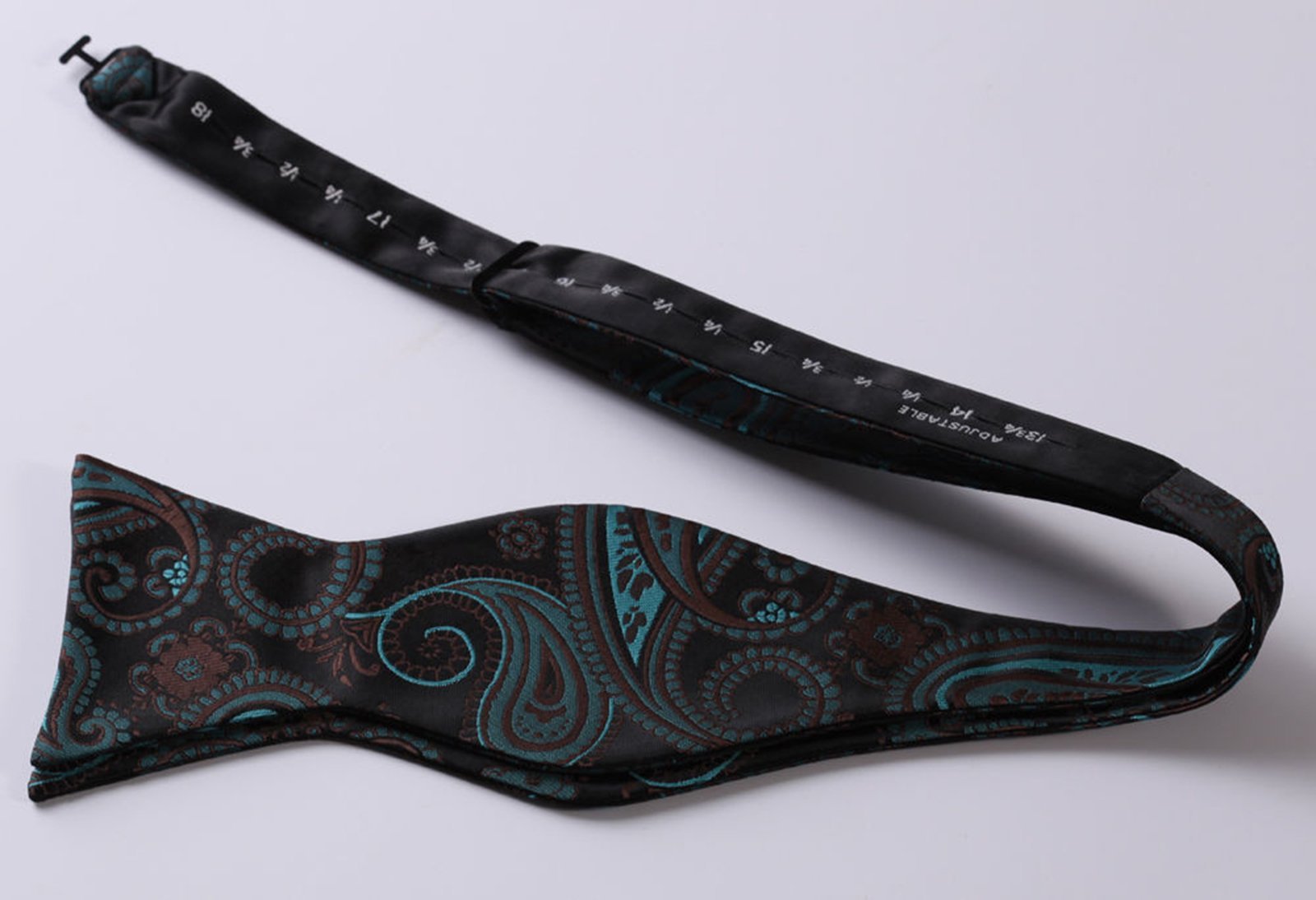 Black Mens Silk Self tie Bow Tie with Pocket Squares Set - Amedeo Exclusive