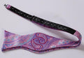 Purple Mens Silk Self tie Bow Tie with Pocket Squares Set - Amedeo Exclusive