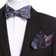 Men's Colorful Paisley Silk Self Bow Tie - Amedeo Exclusive