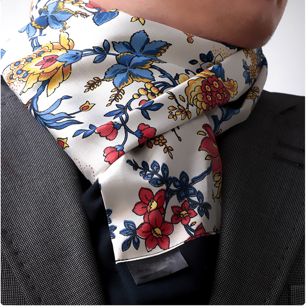 Mens white dress scarf 2025