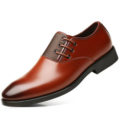 men's comfortable walking modern Leather Lace up Oxford dress casual shoes Coffee - Amedeo Exclusive